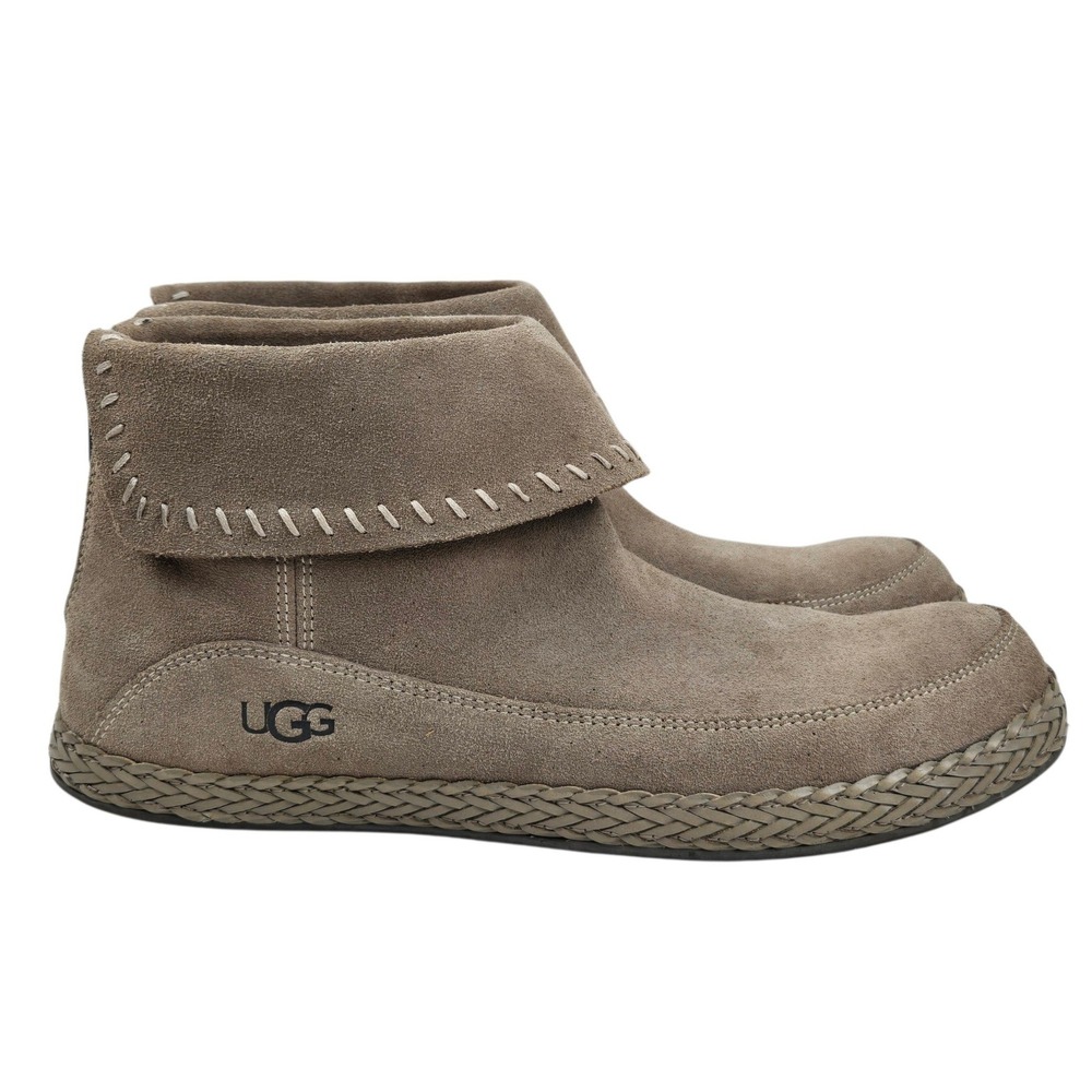 UGG Varney Suede Moccasin Ankle Boots 1104653 Womens US 9 EU 40 Boho Whipstitch